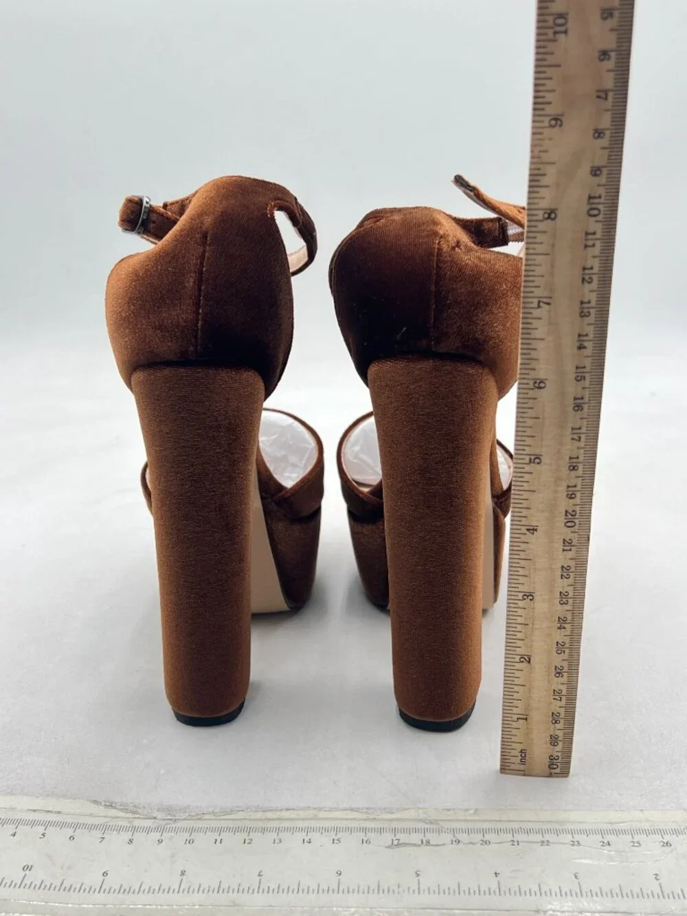 FSJ Brown Sexy Ankle Strap Platform Sandal Chunky High Heel Open Toe Summer Shoe